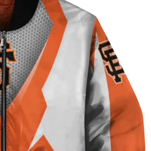 custom san francisco giants v stripes orange white bomber jacket premium grade