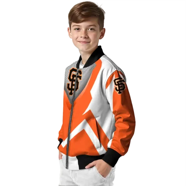 custom san francisco giants v stripes orange white bomber jacket trendy