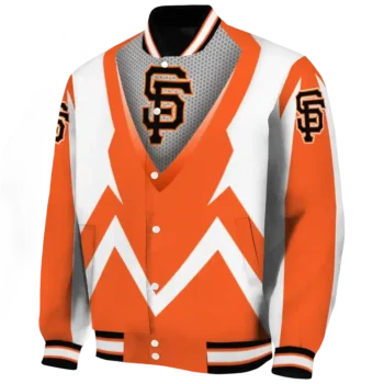custom san francisco giants v stripes orange white varsity jacket best selling