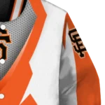 custom san francisco giants v stripes orange white varsity jacket best selling