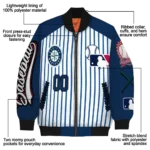 custom seattle mariners eagle baseball navy blue white bomber jacket best selling