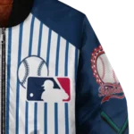 custom seattle mariners eagle baseball navy blue white bomber jacket best selling