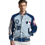 custom seattle mariners eagle baseball navy blue white varsity jacket best selling