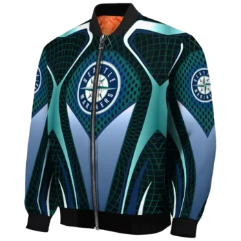 custom seattle mariners mesh chest teal crocs black bomber jacket best selling