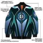 custom seattle mariners mesh chest teal crocs black bomber jacket best selling