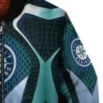custom seattle mariners mesh chest teal crocs black bomber jacket best selling