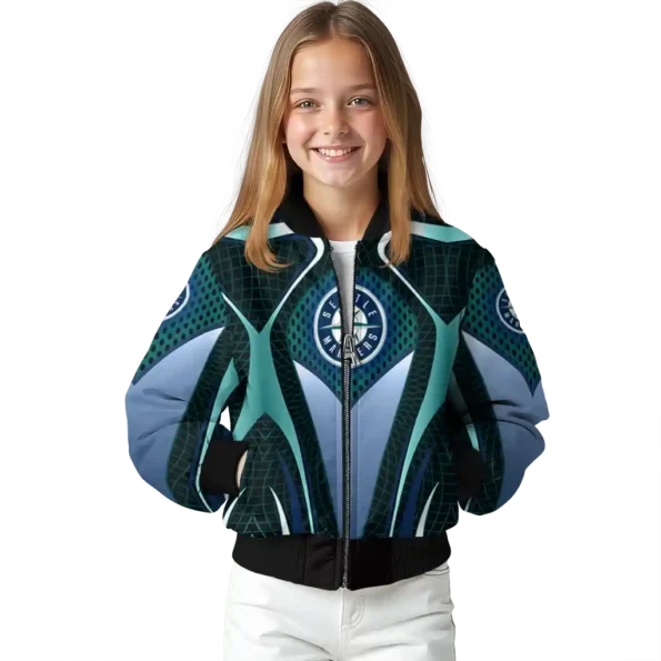 custom seattle mariners mesh chest teal crocs black bomber jacket top rated