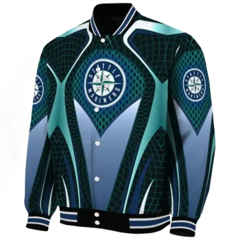 custom seattle mariners mesh chest teal crocs black varsity jacket best selling