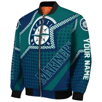 custom seattle mariners star burst navy blue bomber jacket best selling