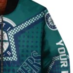custom seattle mariners star burst navy blue bomber jacket best selling