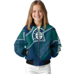 custom seattle mariners star burst navy blue bomber jacket best selling