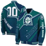 custom seattle mariners star burst navy blue varsity jacket best selling
