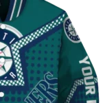 custom seattle mariners star burst navy blue varsity jacket best selling