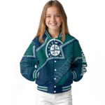 custom seattle mariners star burst navy blue varsity jacket best selling