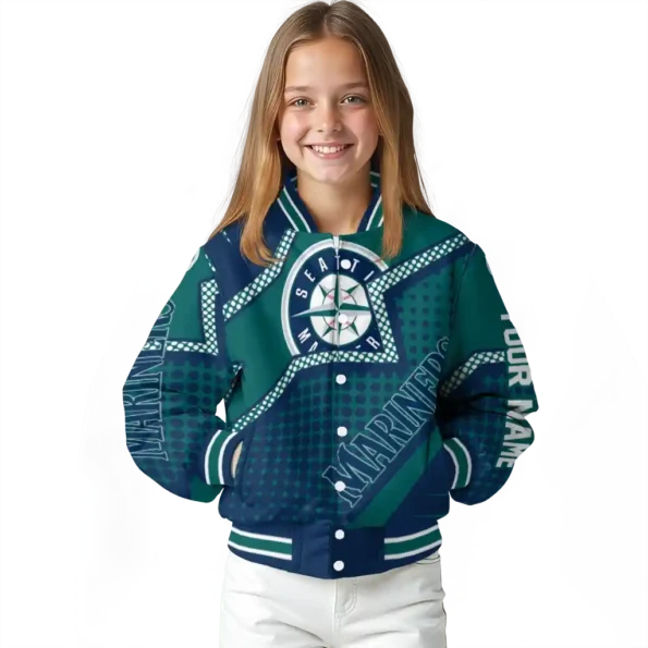 custom seattle mariners star burst navy blue varsity jacket top rated
