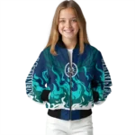 custom seattle mariners winged blaze navy blue white bomber jacket best selling