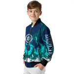 custom seattle mariners winged blaze navy blue white bomber jacket best selling