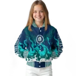 custom seattle mariners winged blaze navy blue white varsity jacket best selling