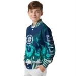 custom seattle mariners winged blaze navy blue white varsity jacket best selling
