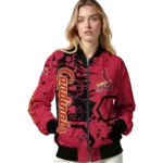 custom st louis cardinals hexagon cluster red black bomber jacket best selling