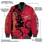 custom st louis cardinals hexagon cluster red black varsity jacket best selling