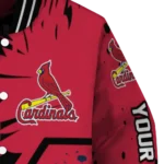 custom st louis cardinals hexagon cluster red black varsity jacket best selling