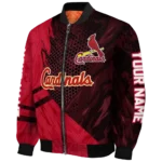 custom st louis cardinals hexagon mesh red black bomber jacket best selling