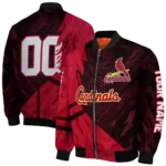 custom st louis cardinals hexagon mesh red black bomber jacket best selling