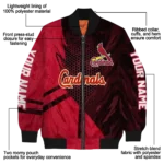 custom st louis cardinals hexagon mesh red black bomber jacket best selling