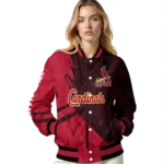 custom st louis cardinals hexagon mesh red black varsity jacket best selling