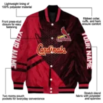 custom st louis cardinals hexagon mesh red black varsity jacket best selling