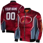 custom st louis cardinals power plate red bomber jacket best selling
