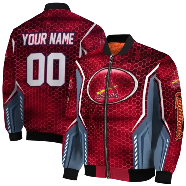 custom st louis cardinals power plate red bomber jacket fashion forward