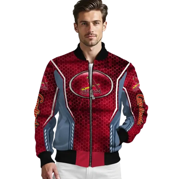 custom st louis cardinals power plate red bomber jacket high quality