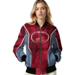 custom st louis cardinals power plate red bomber jacket best selling