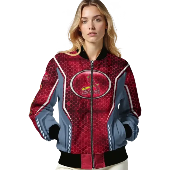 custom st louis cardinals power plate red bomber jacket latest model