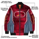 custom st louis cardinals power plate red bomber jacket best selling
