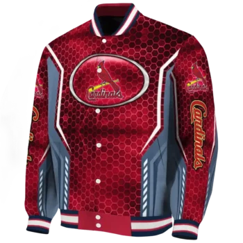 custom st louis cardinals power plate red varsity jacket best selling