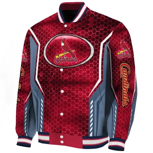 custom st louis cardinals power plate red varsity jacket best selling