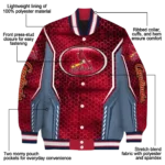 custom st louis cardinals power plate red varsity jacket best selling
