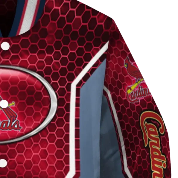 custom st louis cardinals power plate red varsity jacket premium grade