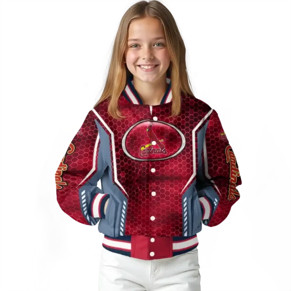 custom st louis cardinals power plate red varsity jacket top rated