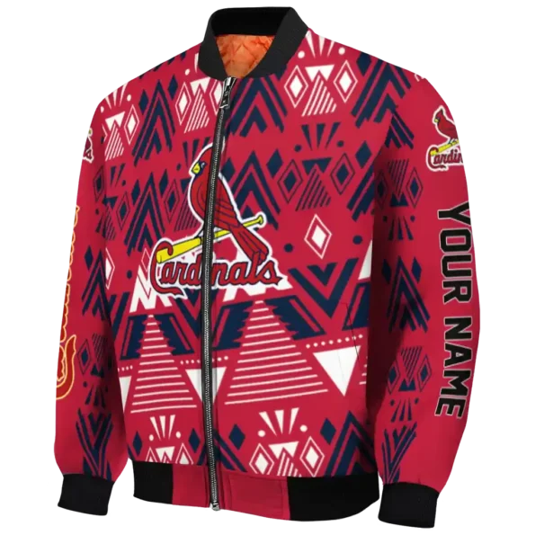 custom st louis cardinals pyramid shapes red bomber jacket best selling