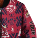 custom st louis cardinals pyramid shapes red bomber jacket best selling