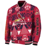 custom st louis cardinals pyramid shapes red varsity jacket best selling