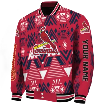custom st louis cardinals pyramid shapes red varsity jacket best selling