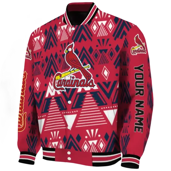 custom st louis cardinals pyramid shapes red varsity jacket best selling