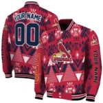 custom st louis cardinals pyramid shapes red varsity jacket best selling