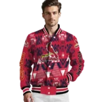 custom st louis cardinals pyramid shapes red varsity jacket best selling