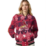 custom st louis cardinals pyramid shapes red varsity jacket best selling